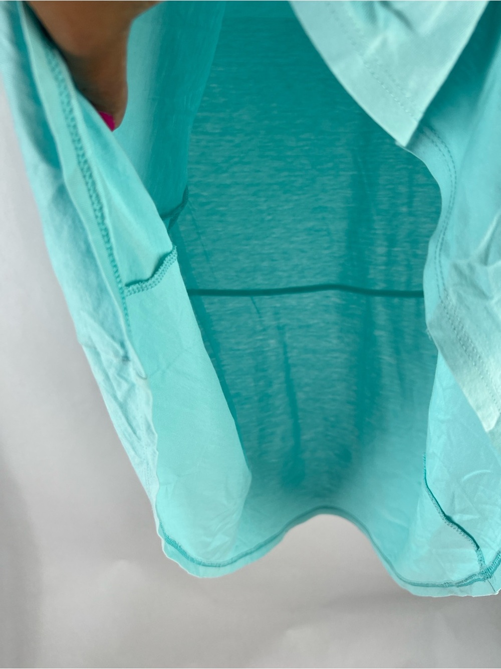 J.Jill Pure Jill Scoop Neck Elliptical Tee Aqua Blue Pima Cotton Size M - Picture 4 of 11